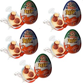 Kinder Joy More Lot de 5 chocolats au cacao sans lait avec cadeau surprise à lintérieur des œufs 20 g