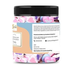 Green Velly Organic Nature Combo of Marshmallows 100% Vegan - Assorted Fruit Flavours 50 Pices Each | Total Pices 100 | Jar P