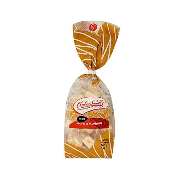 Nougat Chabert Et Guillot Sac Nougat de Montélimar Tendre 200 g - Lot de 4 & Borne Métallique Nougat de Montélimar Tendre 250