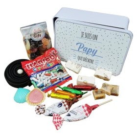 NostalGift.com - Coffret bonbons des années 60 Je suis un papy qui déchire Boîte en metal 