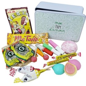 NostalGift.com - Coffret bonbons des années 70 "mon papy damour" - damour Boîte en métal 