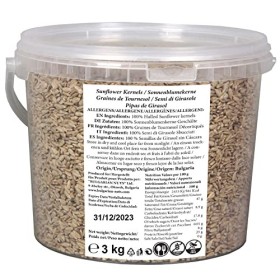 3 kg 5 L Graines de Tournesol Décortiquées, Qualité Alimentaire Boulangerie, Extra Sélectionné