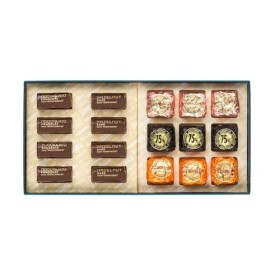Venchi - Collection Baroque - Coffret Cadeau Bleu avec Chocolats Noirs Assortis, 260&nbsp;g - Idée cadeau - Sans gluten - Végétali