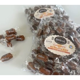 BRIEUC – 1KG de Bonbons Mous au Caramel au Beurre Salé - Lot de 2 Sachets de 500g au Sel de Guérande - Gourmandise Bretonne 1