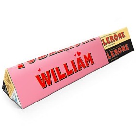 Barre géante Toblerone Amour personnalisée - Barre au chocolat XL Toblerone personnalisée avec le nom et le message, 8 barres
