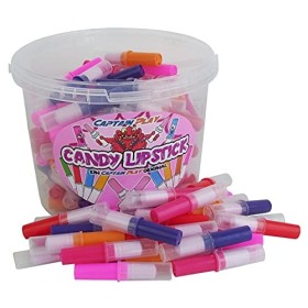 CAPTAIN PLAY Candy Lipstick, 100 Rouges à Lèvres de Confiserie, emballés individuellement dans un Boîte de Fête
