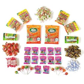 Assortiment de Bonbons Vegans - 132 Confiseries de Marque dans une Boîte Unique de Qualité pour Régime Végétarien Végétalien 