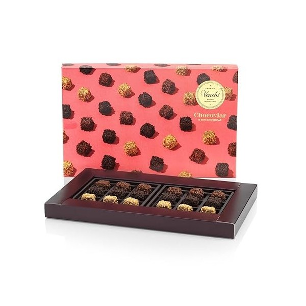 Venchi - Coffret Cadeau Mini Bonbons de Chocolat Chocoviar Assortis, 250 g - Idée Cadeau - Sans Gluten