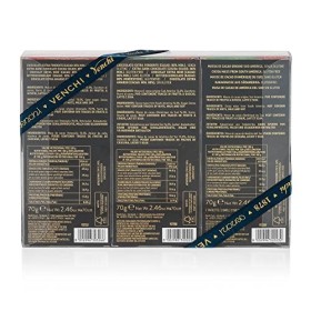 Venchi - Kit de 6 Tablettes de Chocolat Noir Amérique du Sud 80 %, 85 %, 100 %, 420 g - Sans Gluten - Végétalien