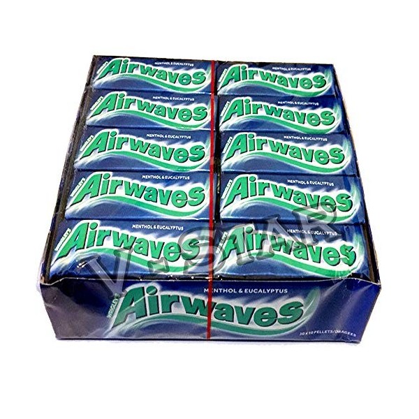 AIRWAVES 30 PACKETS OF MENTHOL & EUCALYPTUS 