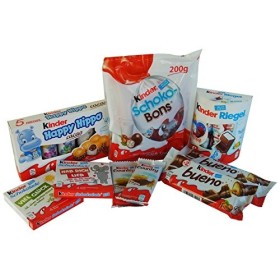 Coffret Cadeau pour de Pâques, de Noël, de Saint Valentin et dAnniversaire avec Ferrero Kinder Chocolat avec 9 pièces 