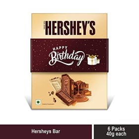 HERSHE Delicious BAR - Happy Birthday Gift Pack Cookies N Creme 40g Pack of 6 