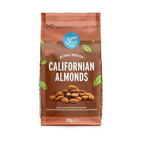Marque Amazon - Happy Belly Amandes Entières, Non Salées, 200g lot de 1 