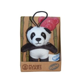 WOM Planet Bears, Ours en Peluche avec une Sucette à la Fraise en forme DOurs | Présentation de 12 unités | 4 Modèles DOurs