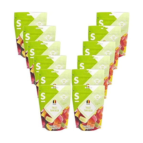 SWEET-SWITCH®12 x 100 g - Fruit Fantasia - Caramel - Sans sucre - Sans gluten - Vegan - KETO