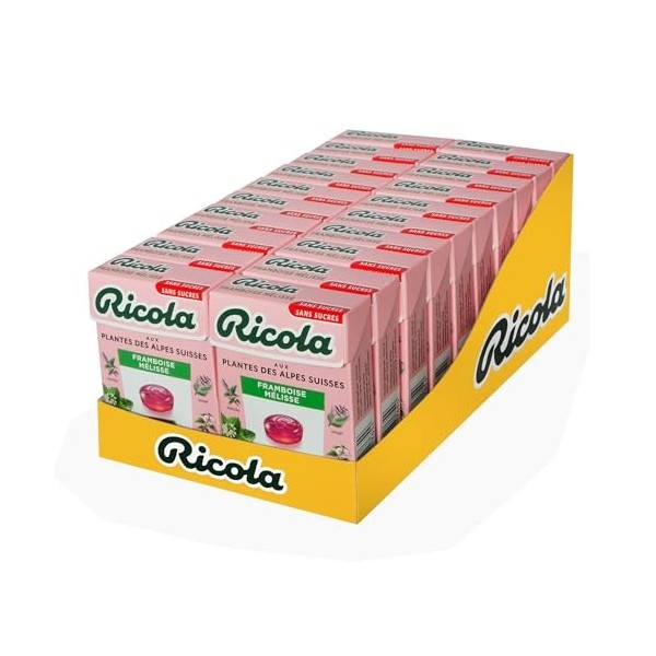 Ricola -20 Boîtes de 50g - Bonbons aux Plantes Suisses - Parfum Menthol - Bienfaisant et Extra Frais - Sans Sucres -