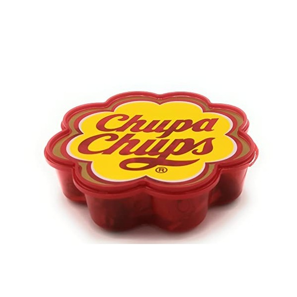 Chupa Chups Lollies Pot à margarita avec sucettes, sucettes au centre du chewing-gum. Assortiment de saveurs : fraise, pomme,