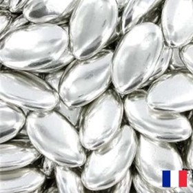 1kg Dragées Argent Au Chocolat - Dragées Delorme Fabrication Française - Dragées Argentées au Chocolat Mariage Baptême Commun