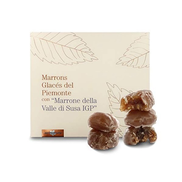 Agrimontana Coffret Cadeau de 8 Marrons Glacés - Avec Châtaignes Valle Di Susa IGP - 150 Grammes