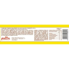 Torrone Alberti Strega Torrone Tenero Ricoperto di Cioccolato Nougat doux recouvert de chocolat noir 150 g sans gluten