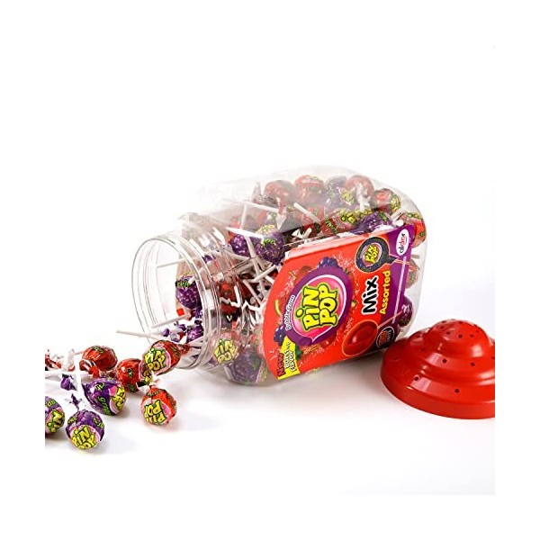 Pin Pop Lollipops remplis de Bubblegum - Bonbons divers - Sucettes gros paquet - Lollipop 80s 90s Sweets Collection - Lolly P