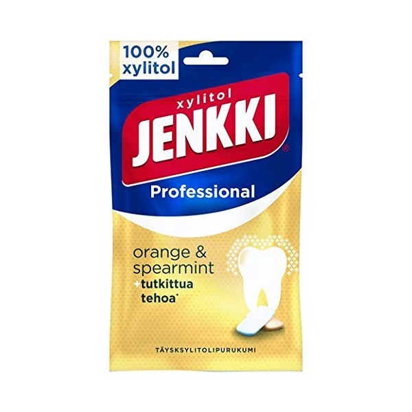 Cloetta Jenkki Xylitol Orange Spearmint Chewing-gum 4 Packs of 90g