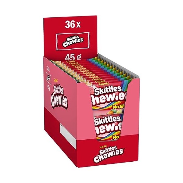 SKITTLES Chewies - Bonbons au goût Fruits - Grand format contenant 36 sachets de 45g - 1,620kg