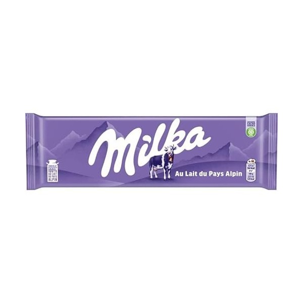 MILKA Lait Alpin - Chocolat au lait des Alpes, 270g - Douceur et Onctuosité pour vos papilles! - Lot De 4 - Vendu Par Lot