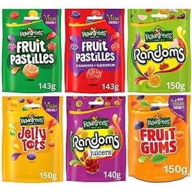 Rowntrees Sweet Hamper Jelly Tots, Pastilles de fruits, pastilles de fruits fraises/cassis aléatoires, presse-agrumes aléato
