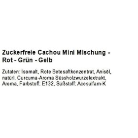 2,5 kg de mélange de bonbons cachou sans sucre