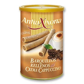 Gaufres à la crème cappuccino, boîte ou Pack de 2,4 kg 12 boîtes de conserve de 200 g - gaufre croustillante, remplie de cr