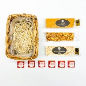 Panier 3 Nougats traditionnels variés damande Marcona Certificats Coloma Garcia | Pilule 80gr