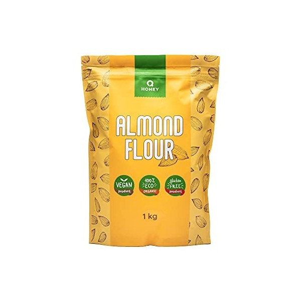 Extra Fine Farine damande, 100% Sans Gluten, farine amande naturelle blanchie 1kg