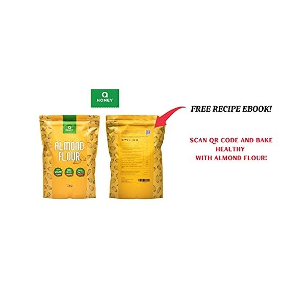 Extra Fine Farine damande, 100% Sans Gluten, farine amande naturelle blanchie 1kg