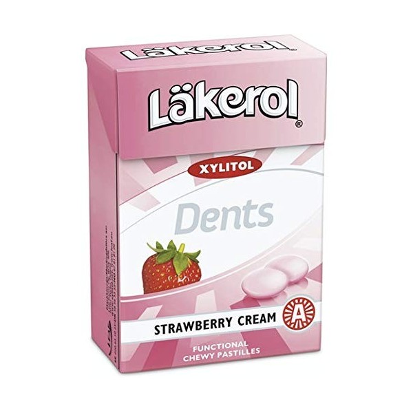 Cloetta Lakerol strawberry cream pastilles 4 Des boites of 85g