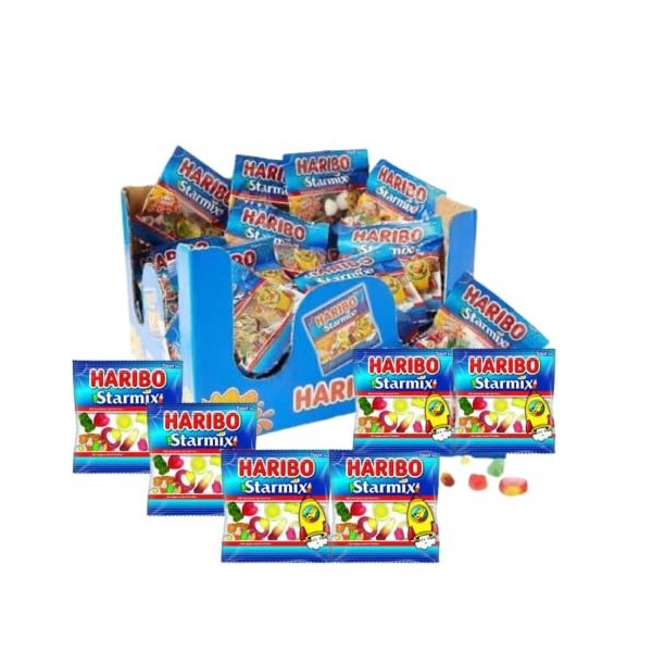 Haribo Boîte à bonbons 50 mini sacs Halloween fête bonbons bonbons Trick or Treat fête de Noël