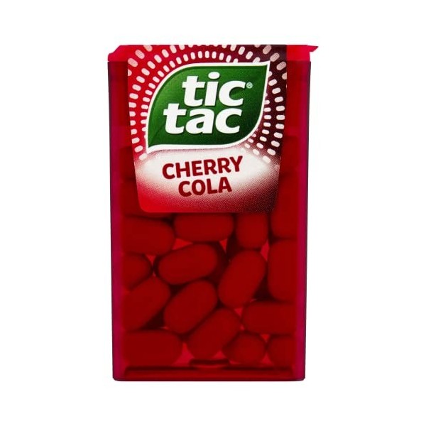Tic Tac Lot de 24 paquets de bonbons Cherry Cola en vrac 18 g