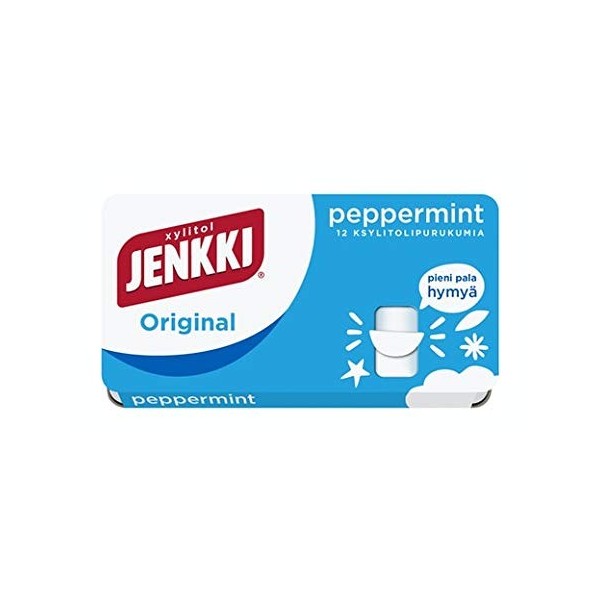 Cloetta Jenkki Xylitol Original Peppermint Chewing-gum 18 Des boites of 18g