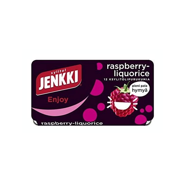 Cloetta Jenkki Xylitol Raspberry Chewing-gum 18 Des boites of 18g
