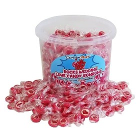 CAPTAIN PLAY Party Bucket avec Rocks Retro Candy Mariage Bonbons, 360 pieces en emballage individuel, 1,5kg