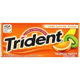 TRIDENT TROPICAL TWIST 15 Pack 14 sticks per Pack 
