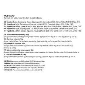 WOM Mustacho | Sucettes de Bonbons en Forme de Moustache | Lollipops Multicolores Saveur de Fraise et Cerise | Présentoir 24 