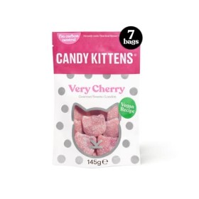 Candy Kittens Bonbons végétaliens très cerise, emballés avec du jus de fruits et des ingrédients naturels, grandes saveurs de