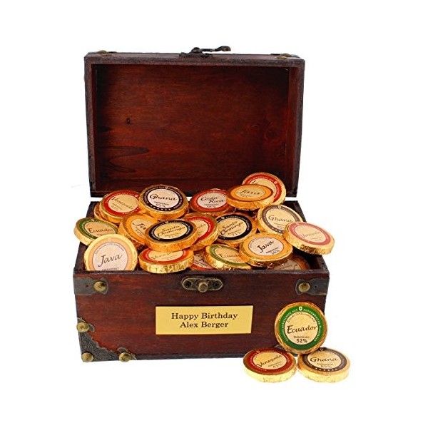 Coffre au trésor de chocolat 480g avec personnalisation