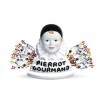 Coffret buste Pierrot gourmand et 40 sucettes assorties Fruits et Lait