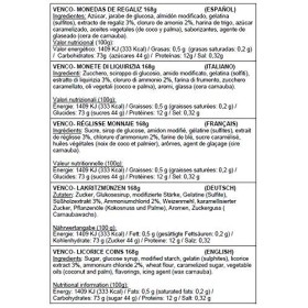 Venco- Réglisse monnaie 12x168g 