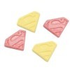 Superman S-Shield Sours Boîte à bonbons à collectionner avec logo Superman S – Bonbons aromatisés à la cerise