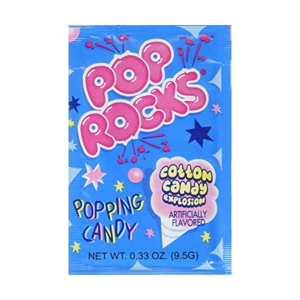 Pop Rocks Cotton Candy Explosion Barbe à Papa - Lot de 24 Sachets de 9,5 g