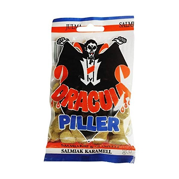 Dracula Piller Hot Salmiakki Bonbons 30 Packs of 65g