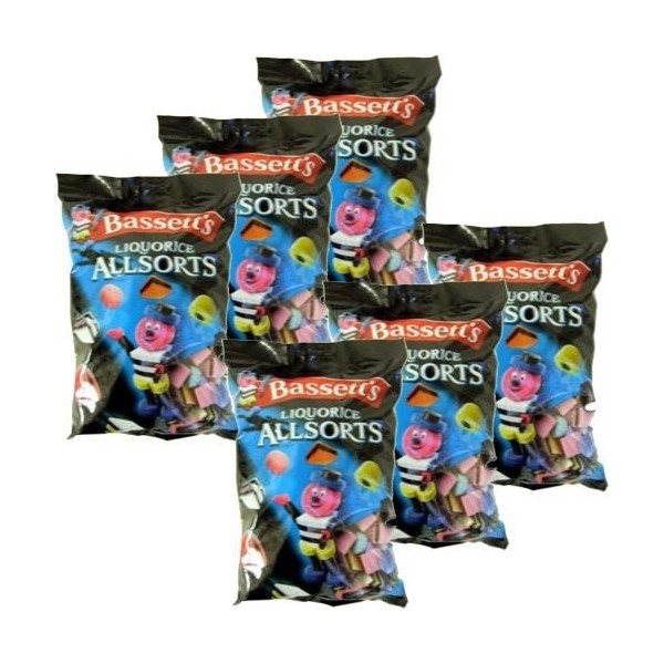 Bassetts Lakritz Liquorice Allsorts Lot de 6 boîtes de 1000 g